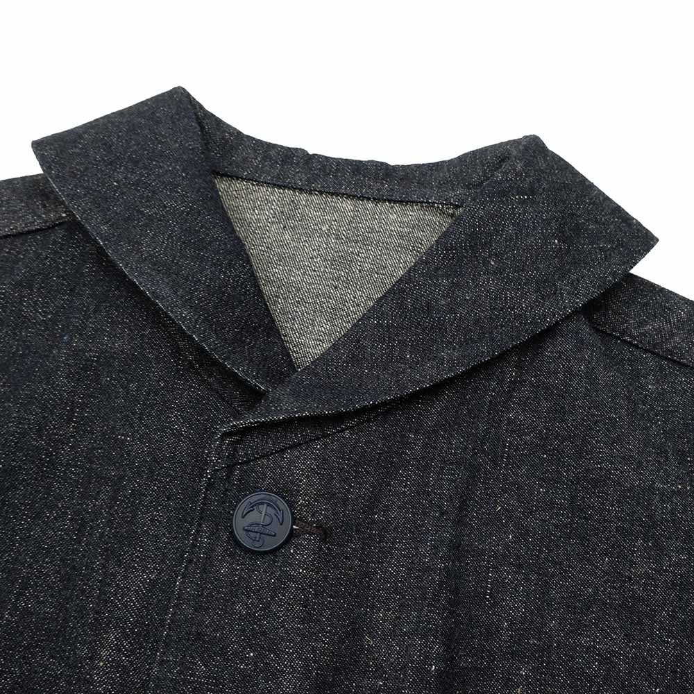 WAREHOUSE - U.S.NAVY SHAWL COLLAR COVERALL - INDIGO DENIM - WH-2220