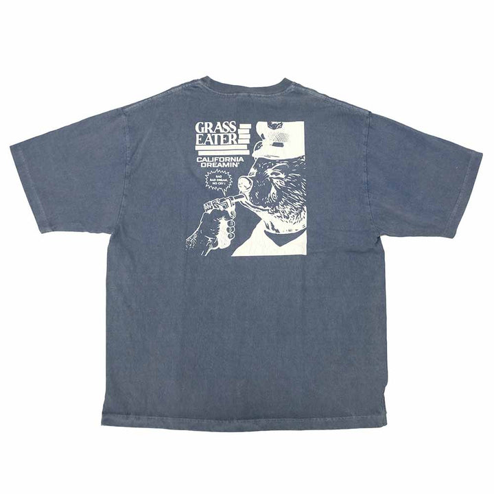 BARNS - 16/-BD LOOSE TUBE S/S T-SHIRT PIGMENT DYE - GRASS EATER - BR-25262