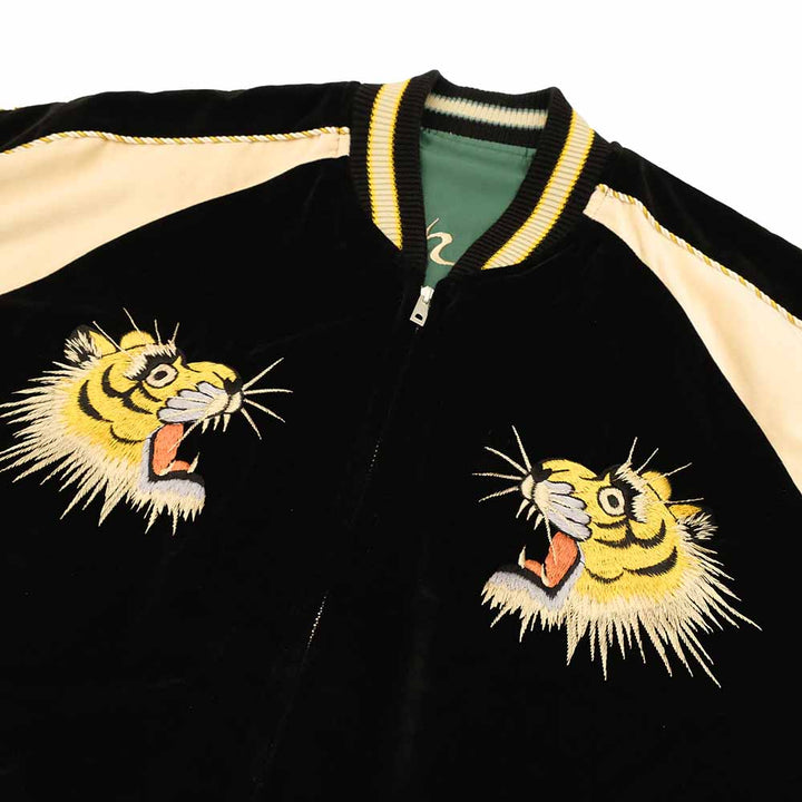 TAILOR TOYO - Velveteen - Two-tone - x Acetate Souvenir Jacket - TIGER HEAD x GOLD DRAGON - TT15795-119