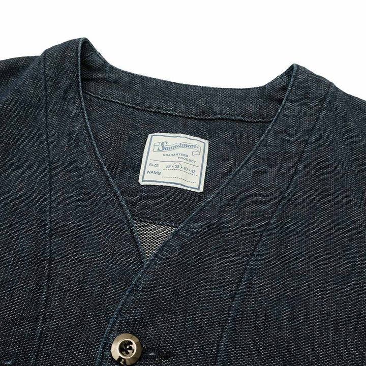 Soundman - Working Waist Coat - Marcy - Cotton / Linen Honey Cord Denim - M376-507Z