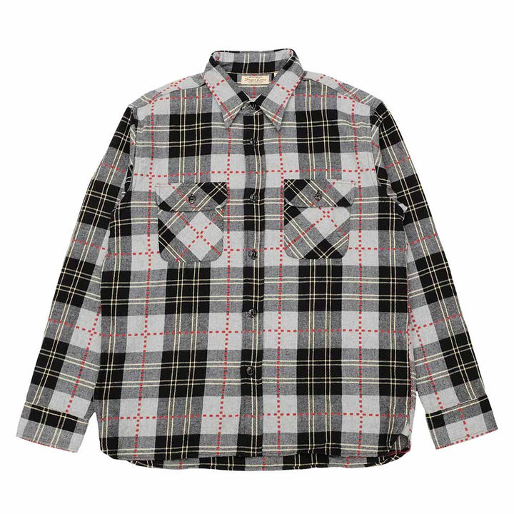 SUGAR CANE - FICTION ROMANCE DOBBY CHECK WORK SHIRT - SC29583