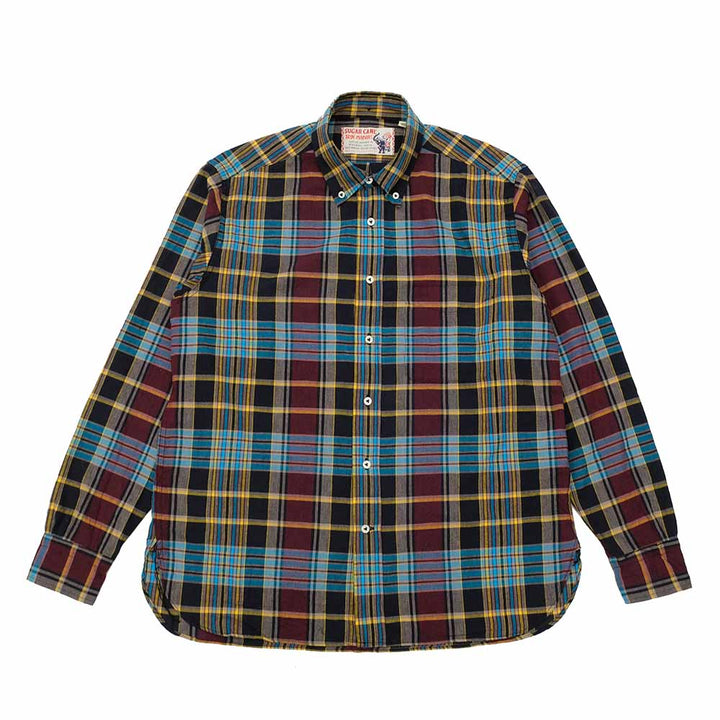 SUGAR CANE - INDIA MADRAS CHECK BUTTON DOWN SHIRT - SC29513
