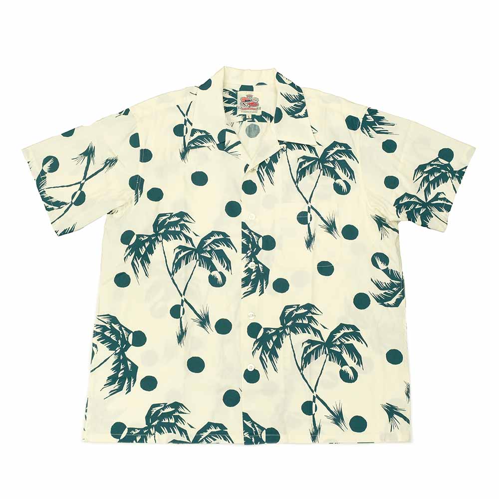 Duke Kahanamoku - COTTON HAWAIIAN SHIRT - MOONLIGHT PALMTREE - DK39451