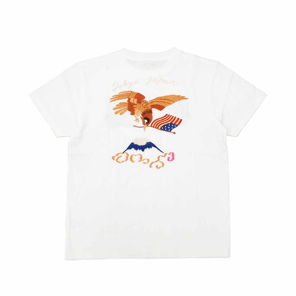 TAILOR TOYO - S/S SUKA T-SHIRT - EMBROIDERED - EAGLE & MT. FUJI - TT79392