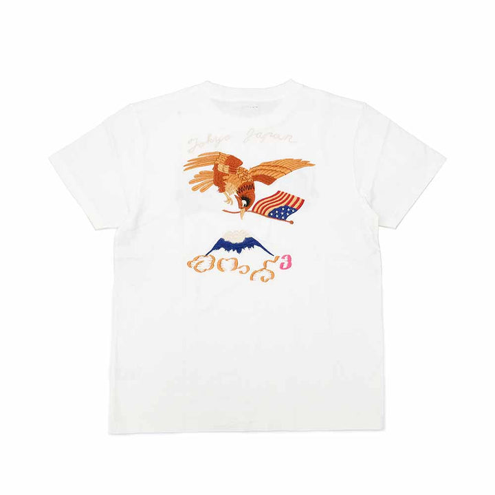 TAILOR TOYO - S/S SUKA T-SHIRT - EMBROIDERED - EAGLE & MT. FUJI - TT79392
