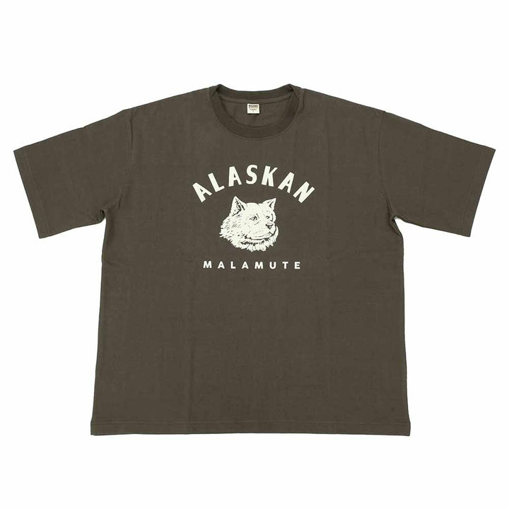 BARNS - Heavy Weight Crossover Neck S/S Print T-shirt - ALASKAN MALAMUTE - BR-25218