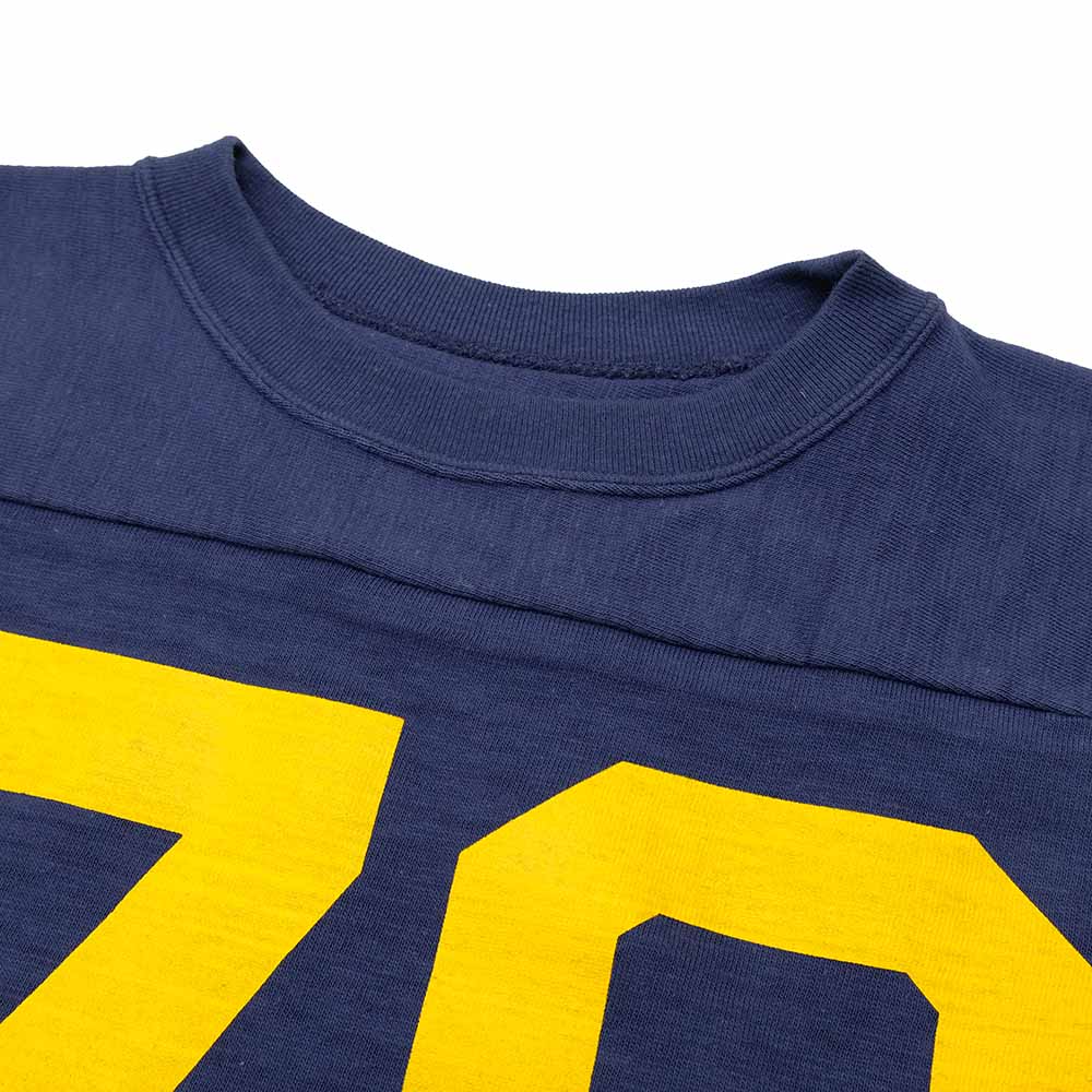 WAREHOUSE - 7/10 SLEEVE FOOTBALL T-SHIRT - NO. 70 - 4063NO-25