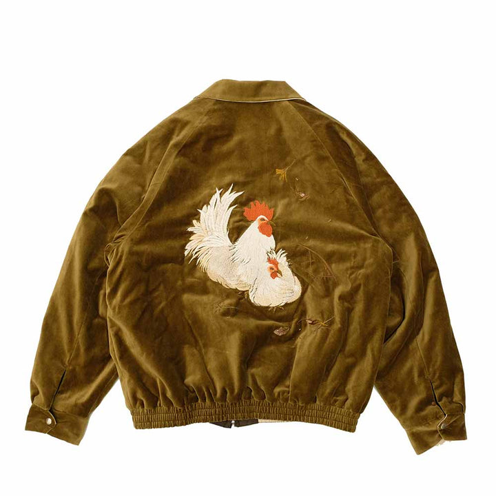 OLD JOE BRAND - STUNNING VELVET SOUVENIR JACKET - Niwatori(Rooster) to Hiyoko(Chick) - 252OJ-JK12