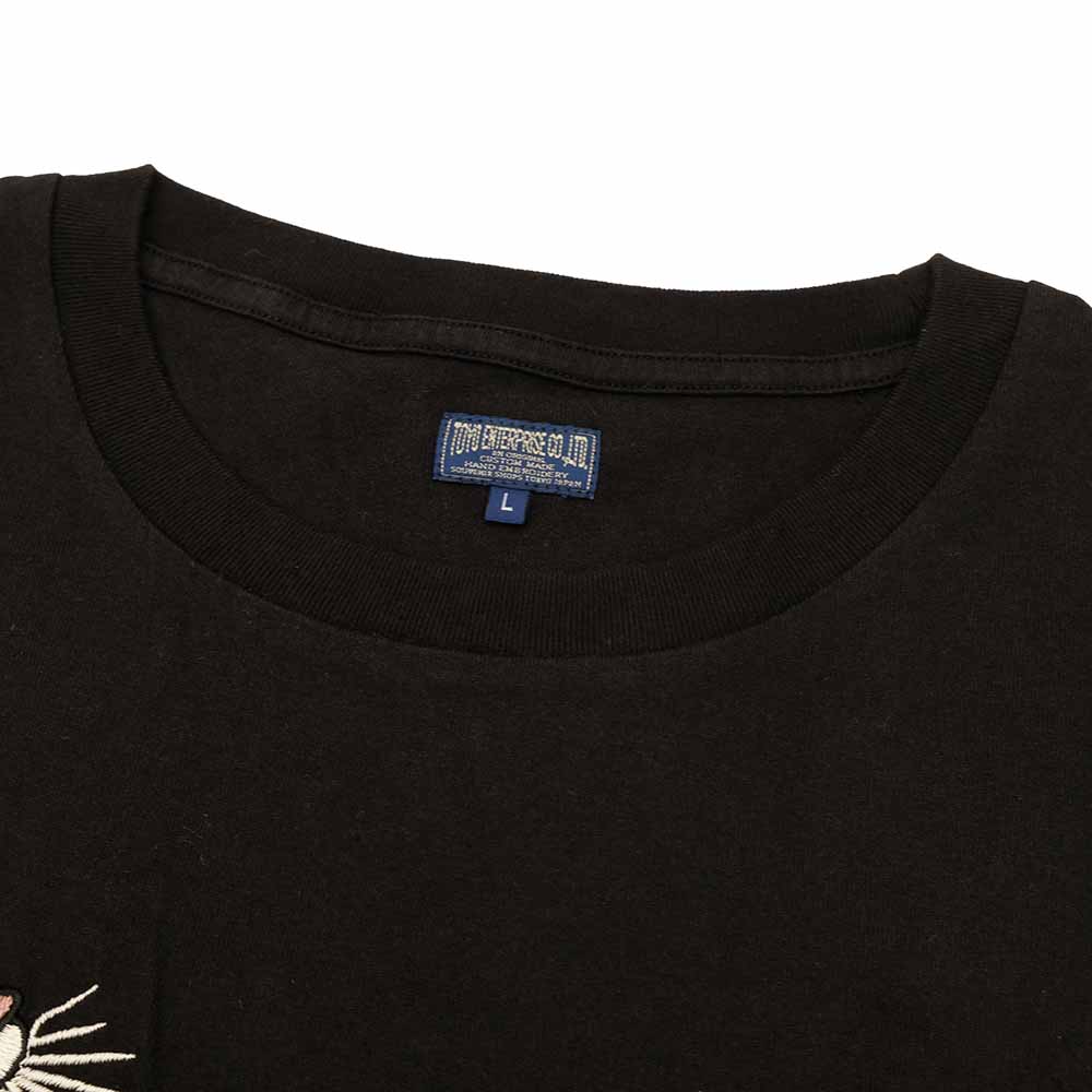 TAILOR TOYO - L/S SUKA T-SHIRT - EMBROIDERED - TIGER - TT69649