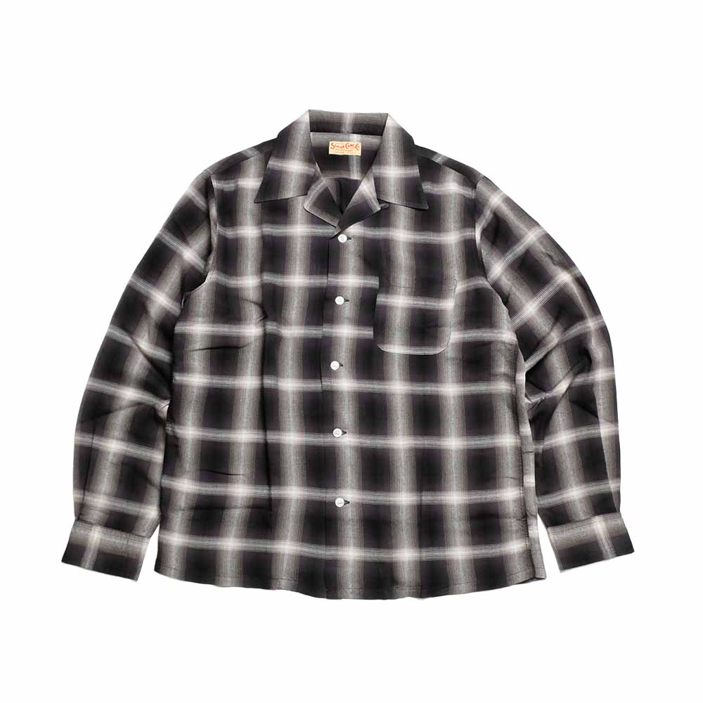 SUGAR CANE - RAYON OMBRE CHECK OPEN SHIRT - SC29120