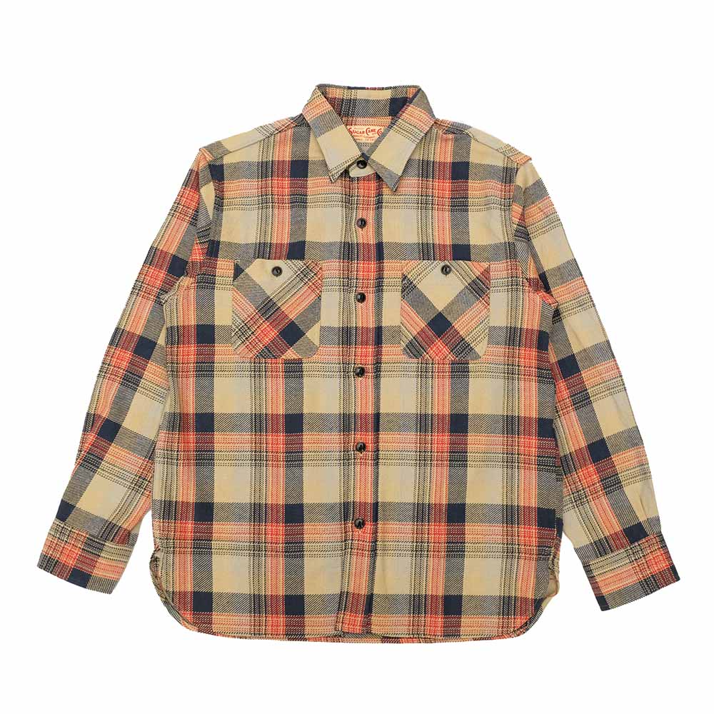 SUGAR CANE - TWILL CHECK WORK SHIRT - SC29562