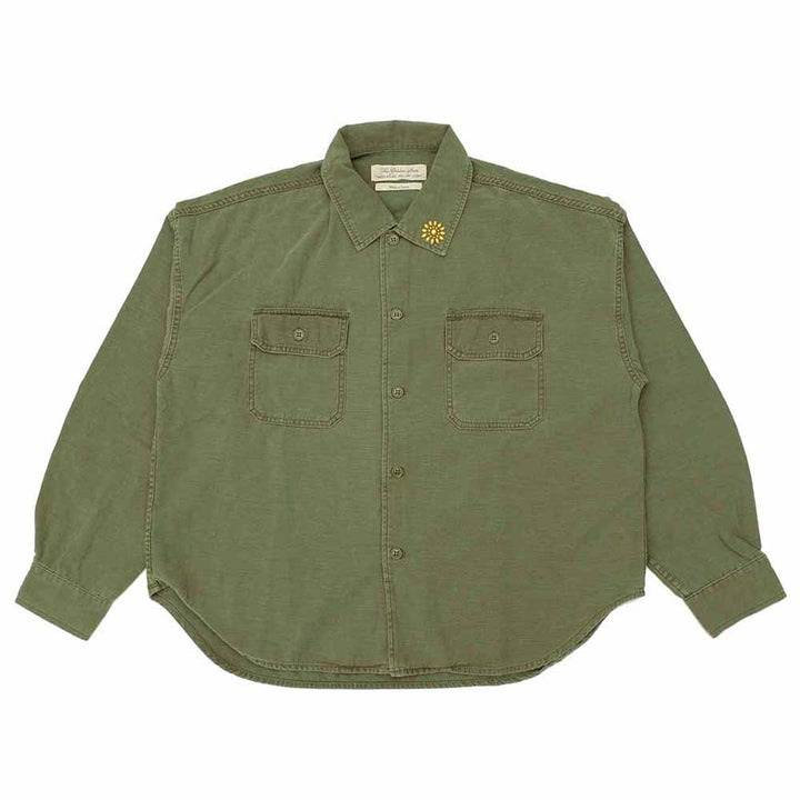 REMI RELIEF - WIDE MILITARY SHIRT - Big Flower Studs - RN2043SDP