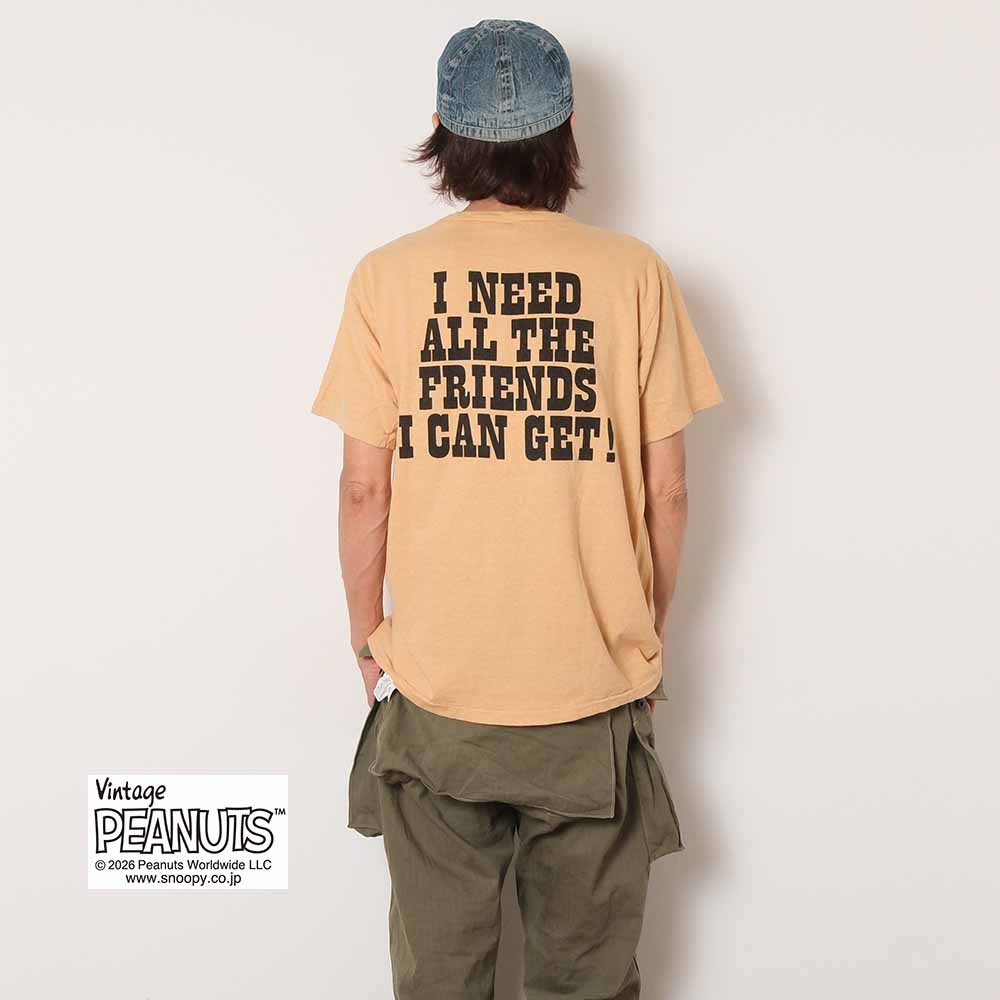 WAREHOUSE - S/S T-SHIRT - I NEED ALL THE FRIENDS (CHARLIE BROWN) - YP126S-2