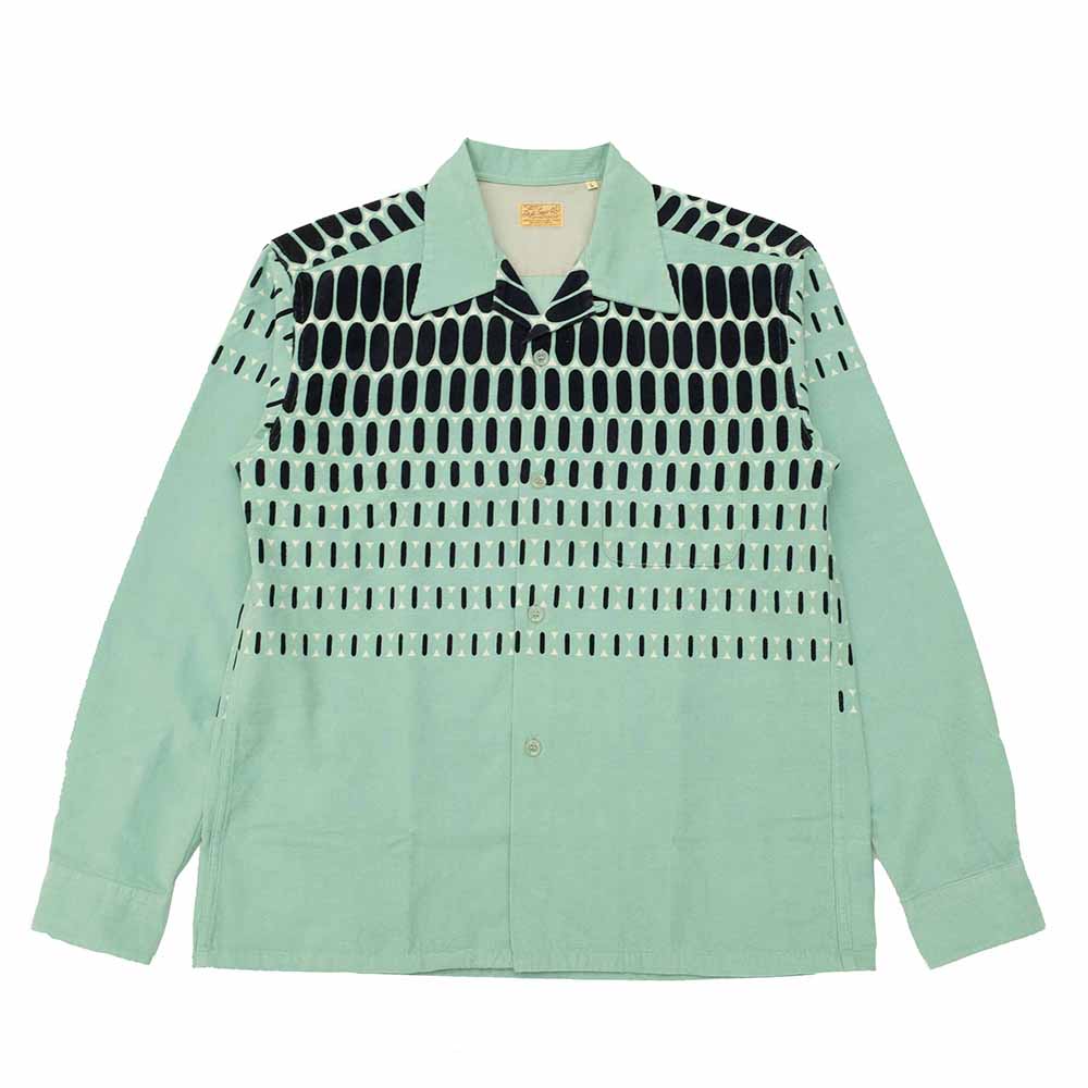 STYLE EYES Late 1950s Style Corduroy Sports Shirt ELVIS DOTS SE29169