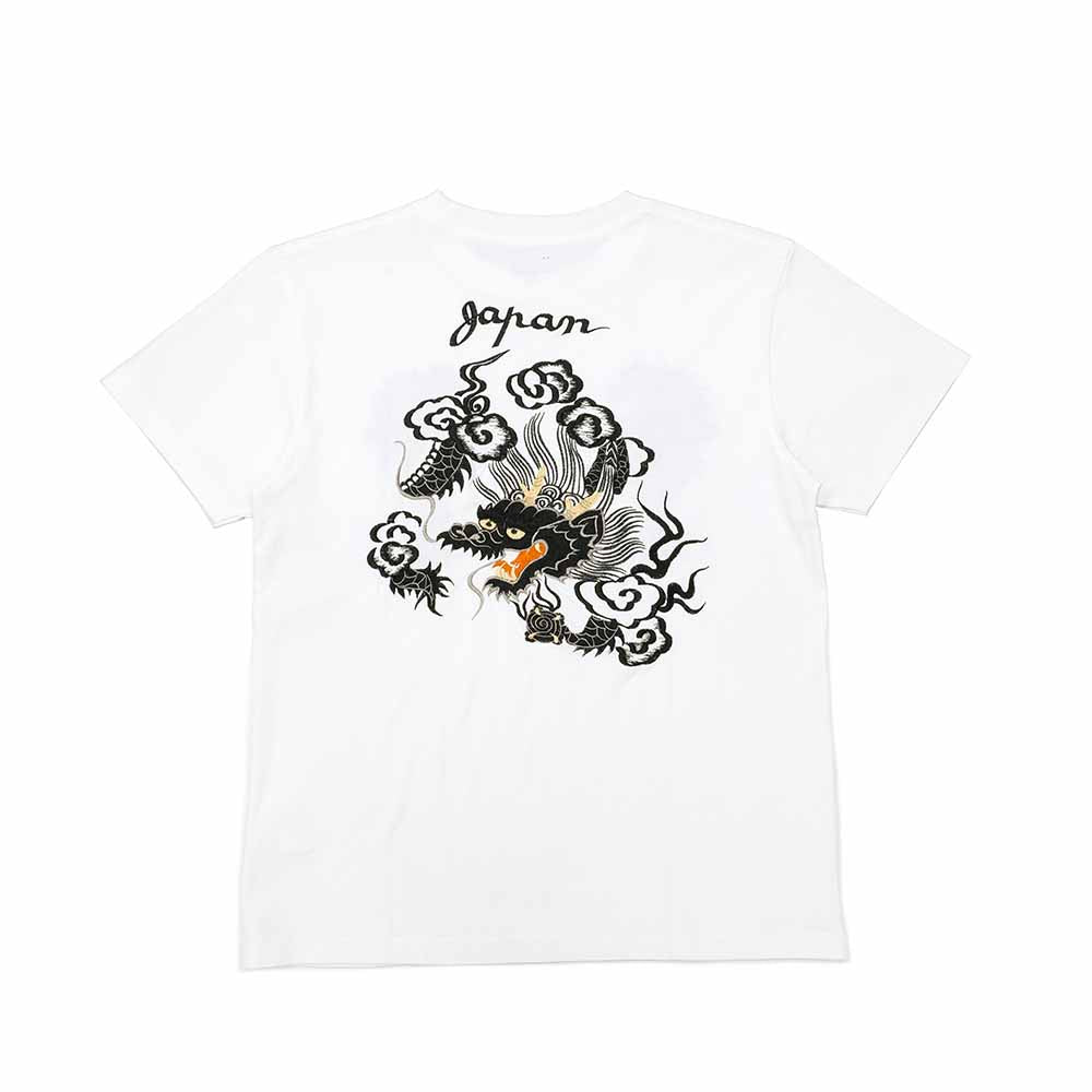 TAILOR TOYO - S/S SUKA T-SHIRT - EMBROIDERED - FLOATING DRAGON - TT79388