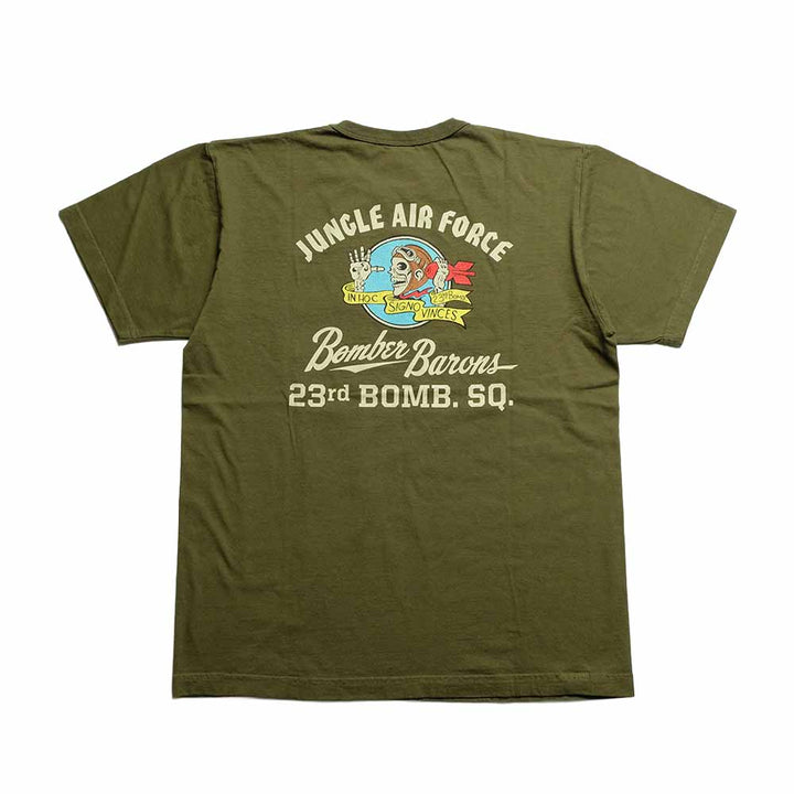 BUZZ RICKSON'S - S/S T-SHIRT - 23rd BOMB. SQ. BOMBER BARONS - BR79778