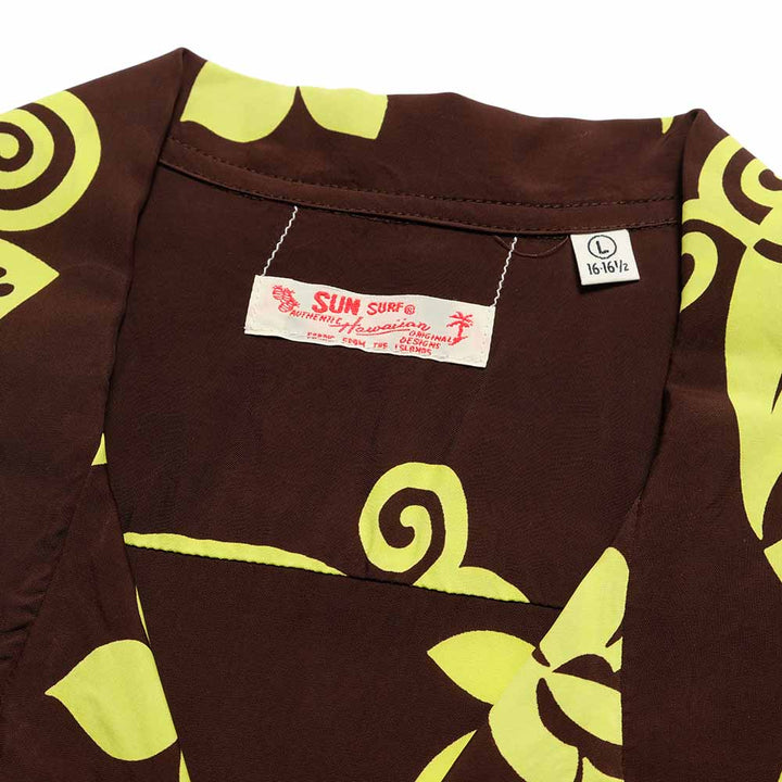 SUN SURF - STORE LIMITED - L/S RAYON HAWAIIAN SHIRT - PICTOGRAPH FLOWER - SS39616LS