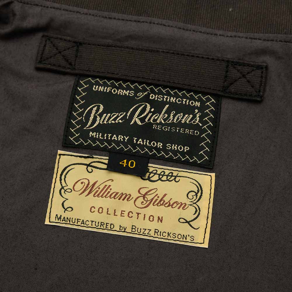 BUZZ RICKSON'S - WILLIAM GIBSON COLLECTION JUNGLE CLOTH BLACK A-2 BR15774