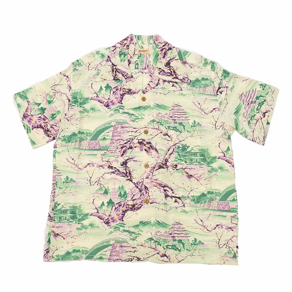 SUN SURF - RAYON HAWAIIAN SHIRT - SCENERY OF JAPAN - SS39422