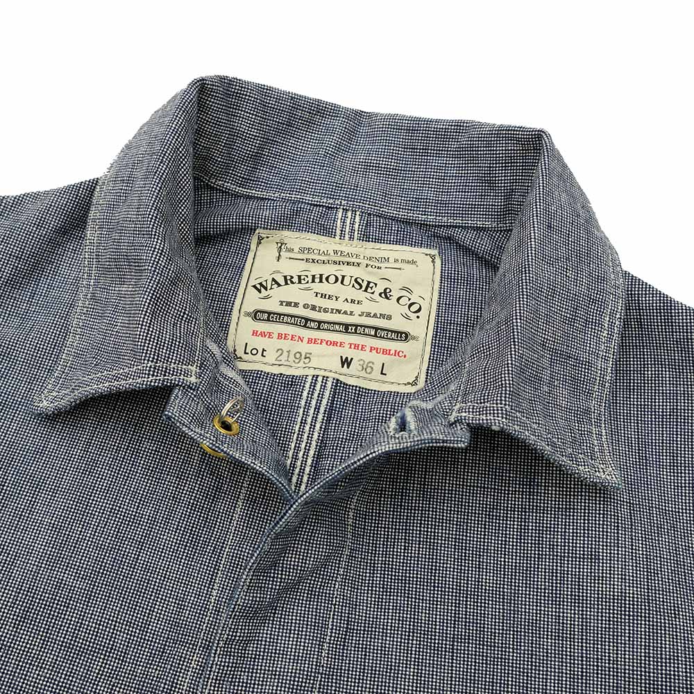 WAREHOUSE - INDOGO PINCHECK CHANGE BUTTON COVERALL - NON WASH - 2195