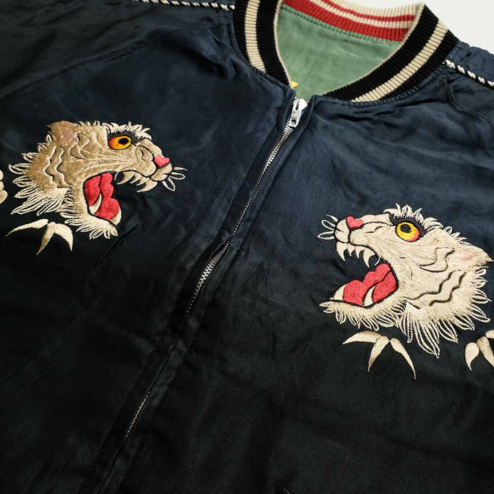 TAILOR TOYO - Acetate Souvenir Jacket AGING MODEL - TIGER HEAD x CHEVY LOVER - TT15878-119