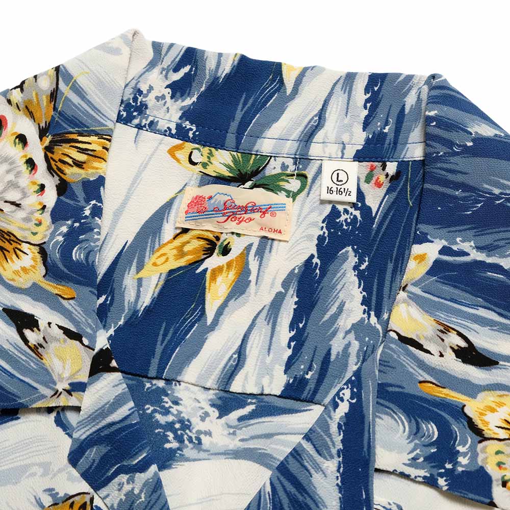 SUN SURF - HINOYA EXCLUSIVE - L/S RAYON HAWAIIAN SHIRT - BUTTERFLY SPLASH - SS39627HYL