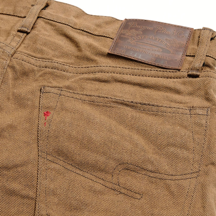 BURGUS PLUS - Lot.711 Standard Straight - Selvedge brown denim pants - 711-11