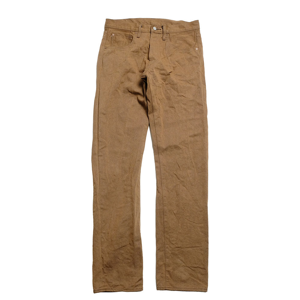 BURGUS PLUS - Lot.711 Standard Straight - Selvedge brown denim pants - 711-11
