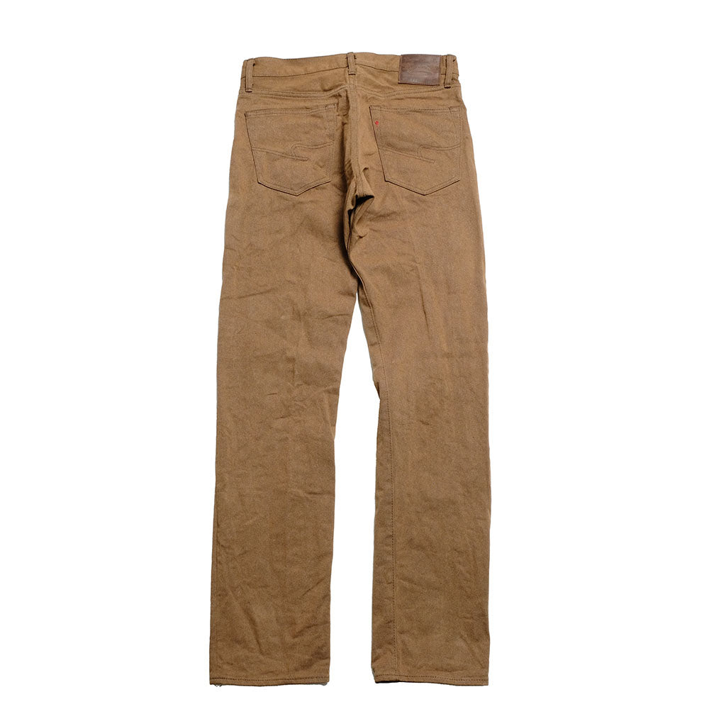 BURGUS PLUS - Lot.711 Standard Straight - Selvedge brown denim pants - 711-11