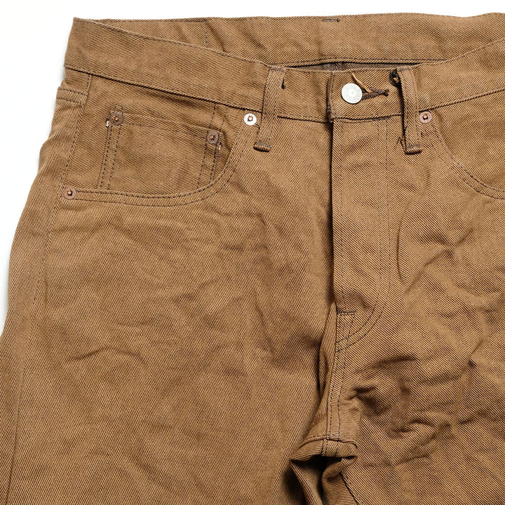 BURGUS PLUS - Lot.711 Standard Straight - Selvedge brown denim pants - 711-11