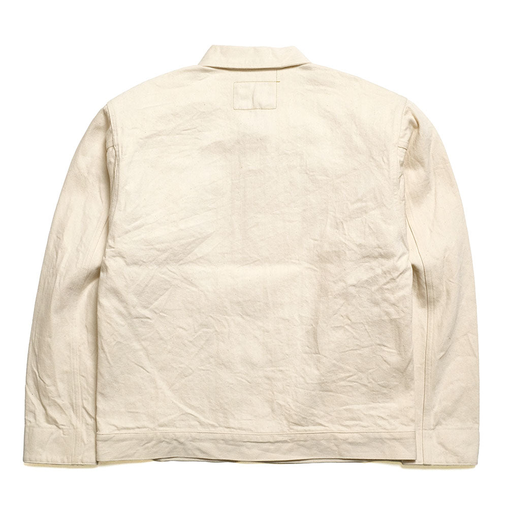 GENERAL THINGS - 2 Pockets Solid Denim Jacket - 14oz. White Denim - 7110W