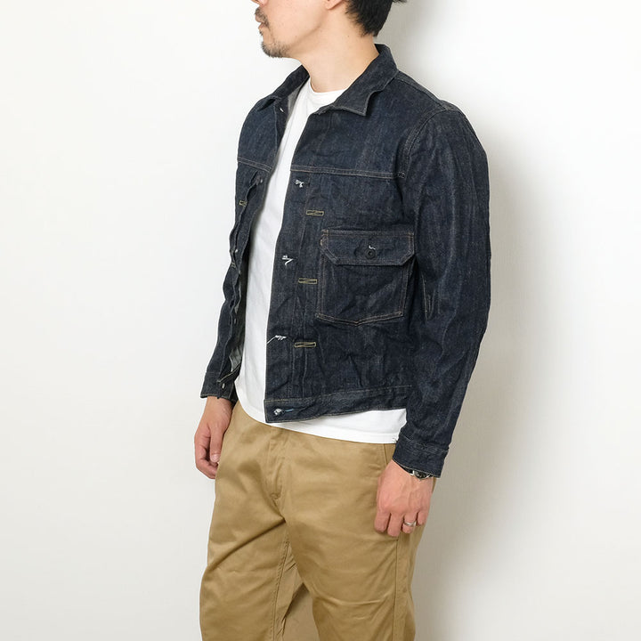 Burgus Plus - Natural Indigo - 1st Type Denim Jacket - 71928-XX