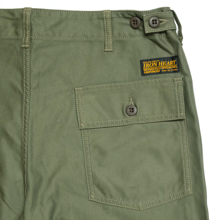 IRON HEART - Sulfur-Dyed Back Satin Baker Pants - 744