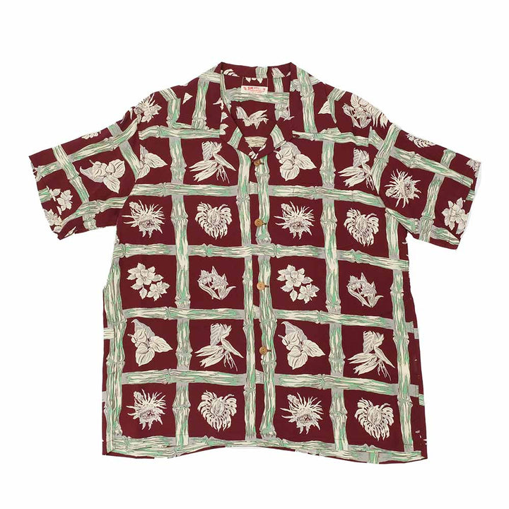 SUN SURF - RAYON HAWAIIAN SHIRT - ISLAND PLANTS - SS39419