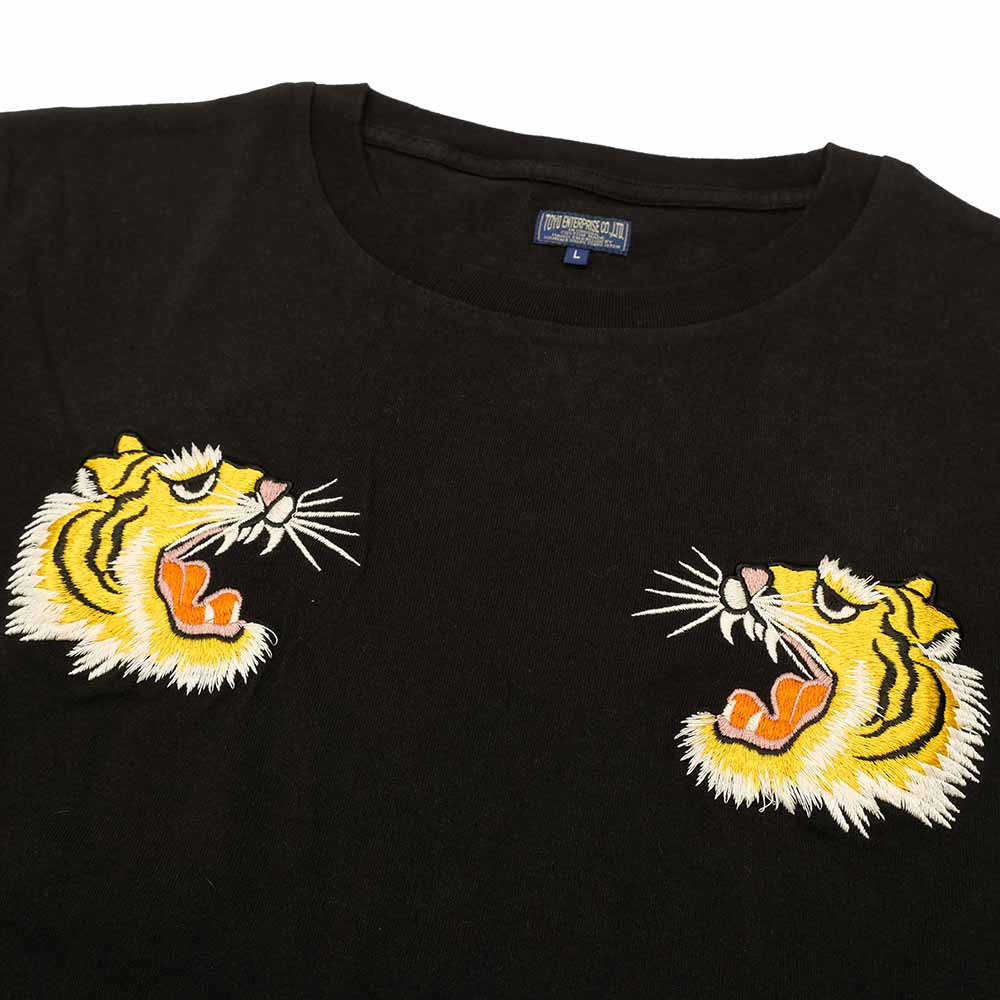 TAILOR TOYO - L/S SUKA T-SHIRT - EMBROIDERED - TIGER - TT69649
