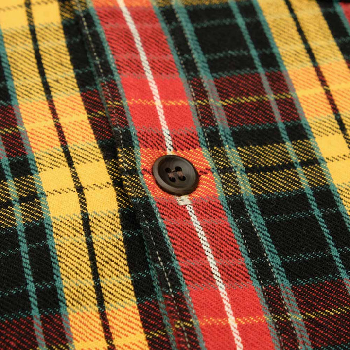 WAREHOUSE - Lot.3022 FLANNEL SHIRTS WITH CHINSTRAP - F-Pattern - ONE WASH - WH-3022F24