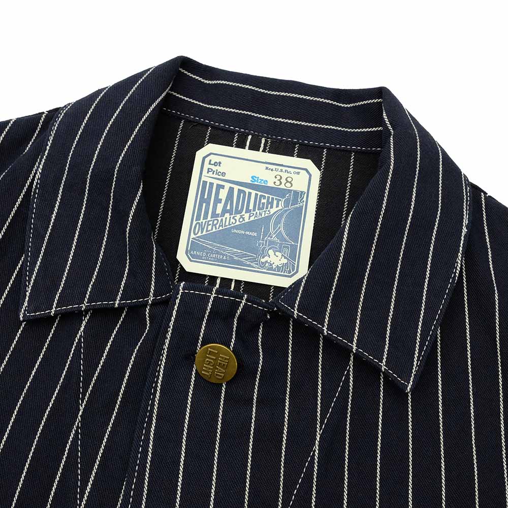 HEADLIGHT - 8oz. SPECIAL WOVEN STRIPE DENIM WORK COAT - HD15647