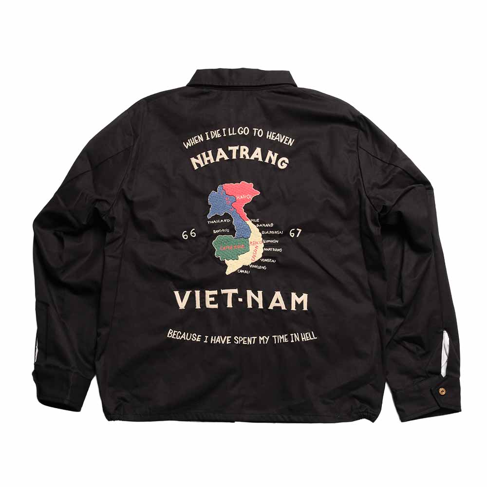TAILOR TOYO - Late 1960s Style Cotton Vietnam Jacket - VIETNAM MAP - TT15977