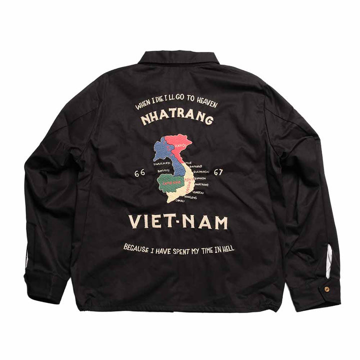TAILOR TOYO - Late 1960s Style Cotton Vietnam Jacket - VIETNAM MAP - TT15977