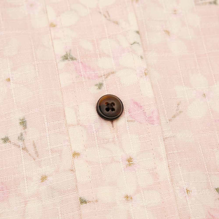 衣櫻 - サザンクロス素材 長袖レギュラーシャツ - 裏霞舞桜 - SA1743