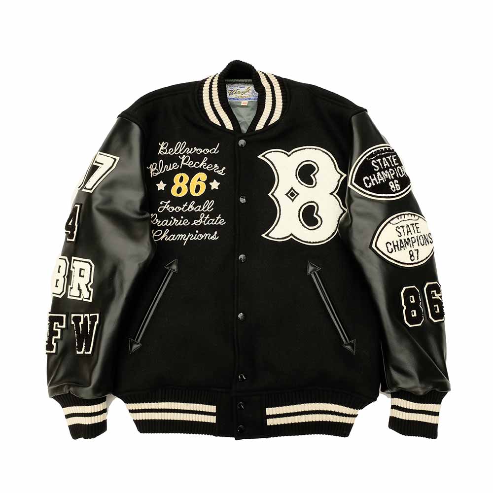 WHITESVILLE - 30oz. WOOL MELTON AWARD JACKET - BLUE PECKERS
