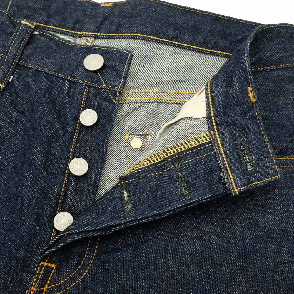 STUDIO D’ARTISAN - 15oz. Natural Indigo Relaxed Tapered Jeans - SD-808