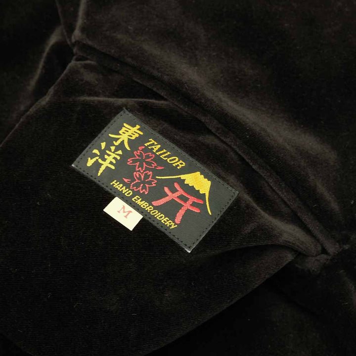 TAILOR TOYO - Mid 1950s Style Velveteen Souvenir Jacket - SPIDERWEB, SNAKE & SKULL × DRAGON & TIGER - TT15666