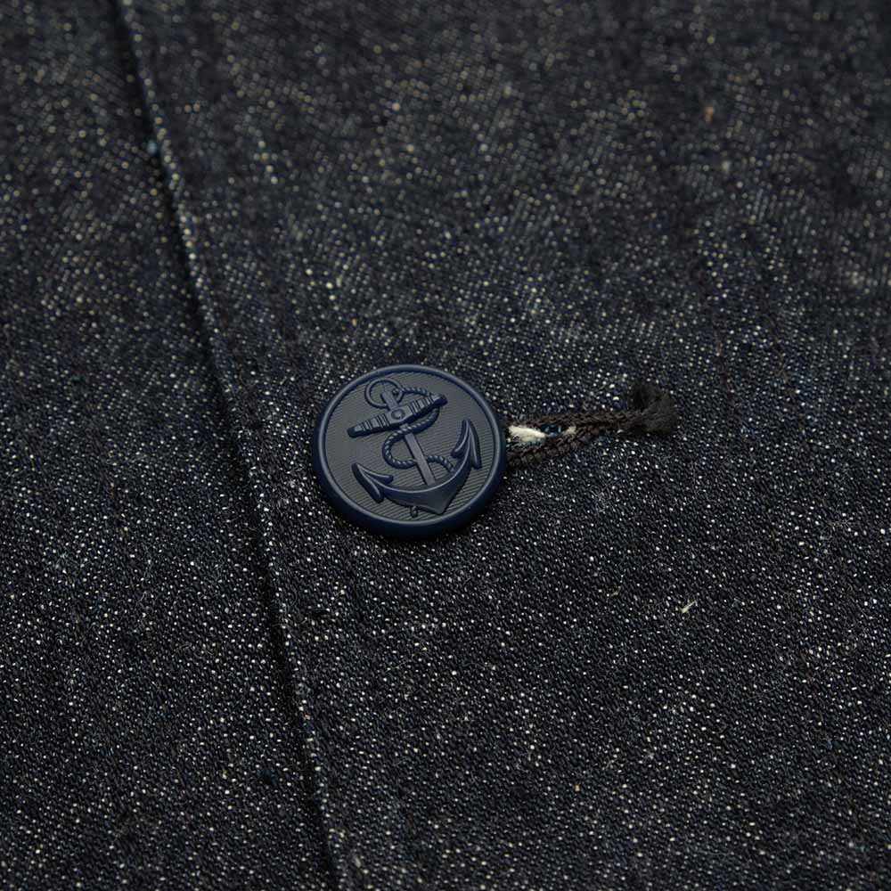 WAREHOUSE - U.S.NAVY SHAWL COLLAR COVERALL - INDIGO DENIM - WH-2220