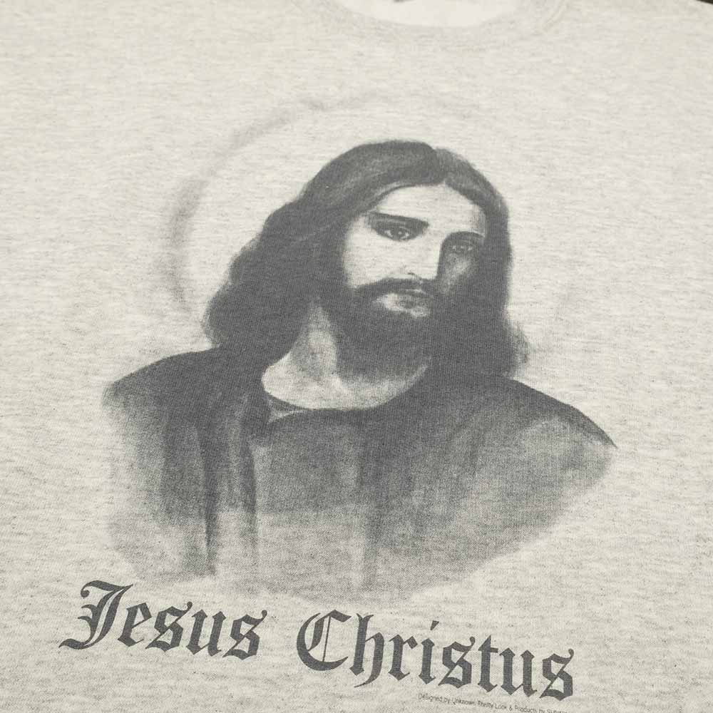 SUNNY SPORTS - THRIFTY LOOK - JESUS OVER-DYE CREW SWEAT - TL24F015