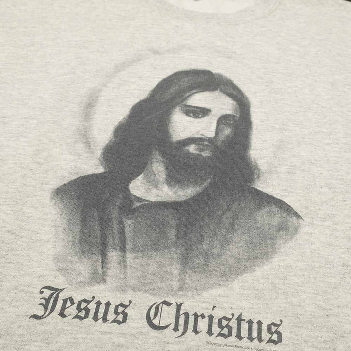 SUNNY SPORTS - THRIFTY LOOK - JESUS OVER-DYE CREW SWEAT - TL24F015