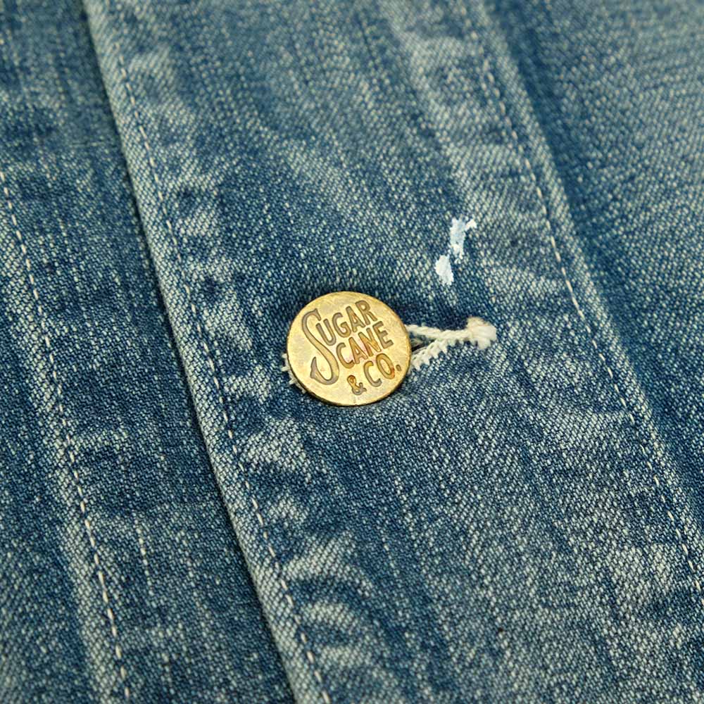 SUGAR CANE - 11oz. BLUE DENIM - WORK COAT - AGED MODEL - SC15708