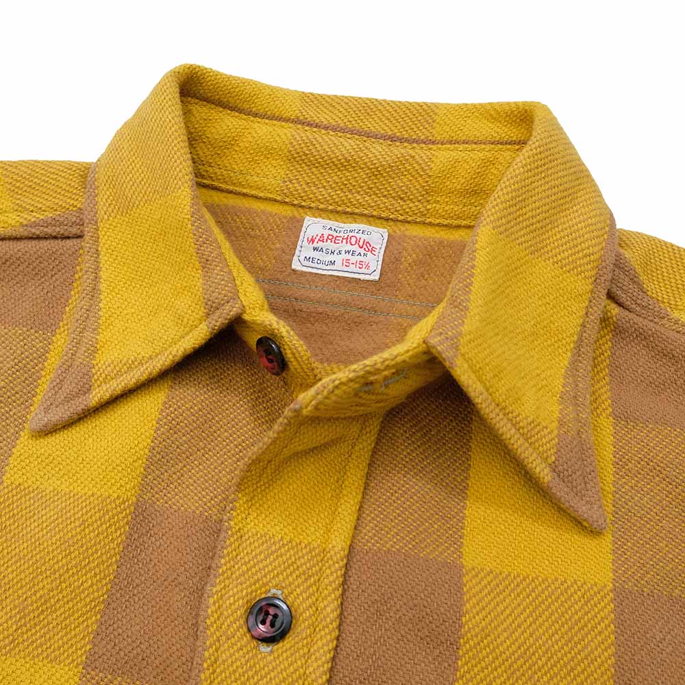 WAREHOUSE - Lot.3104 FLANNEL SHIRTS - A柄 - ONE WASH - 3104A-25