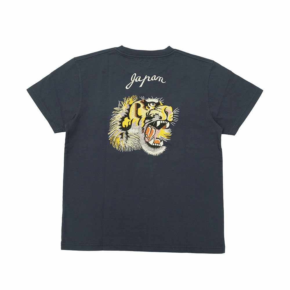 TAILOR TOYO - S/S SUKA T-SHIRT - EMBROIDERED - TIGER HEAD - TT79391