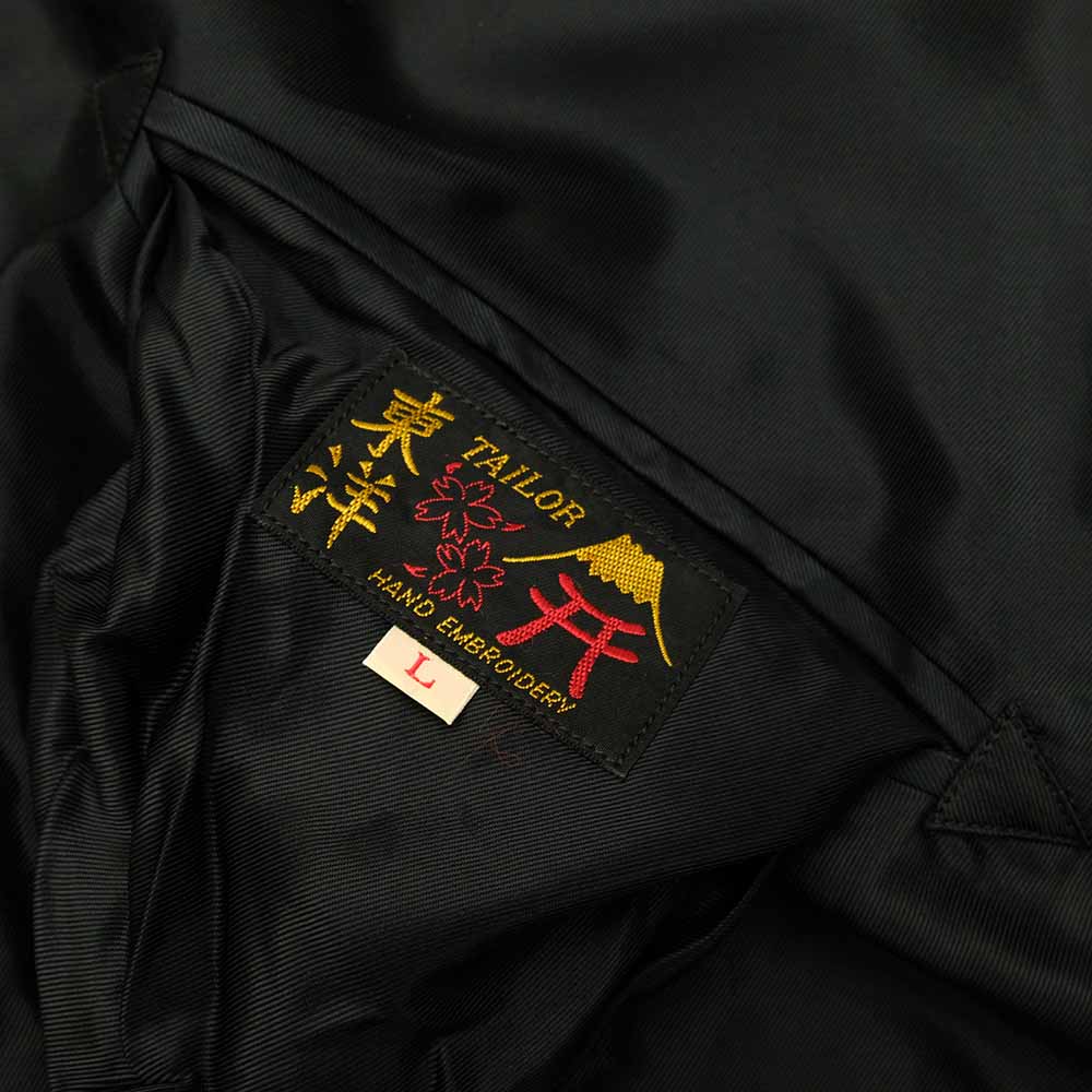 TAILOR TOYO - Acetate Souvenir Jacket - WHITE TIGER × GOLD DRAGON - TT15790-119